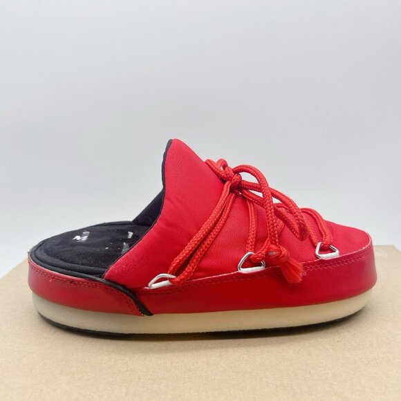 MOON BOOT Full Moon Icon Nylon Mule Red EU 35/ 36 Womens US 5.5 - Picture 8 of 13